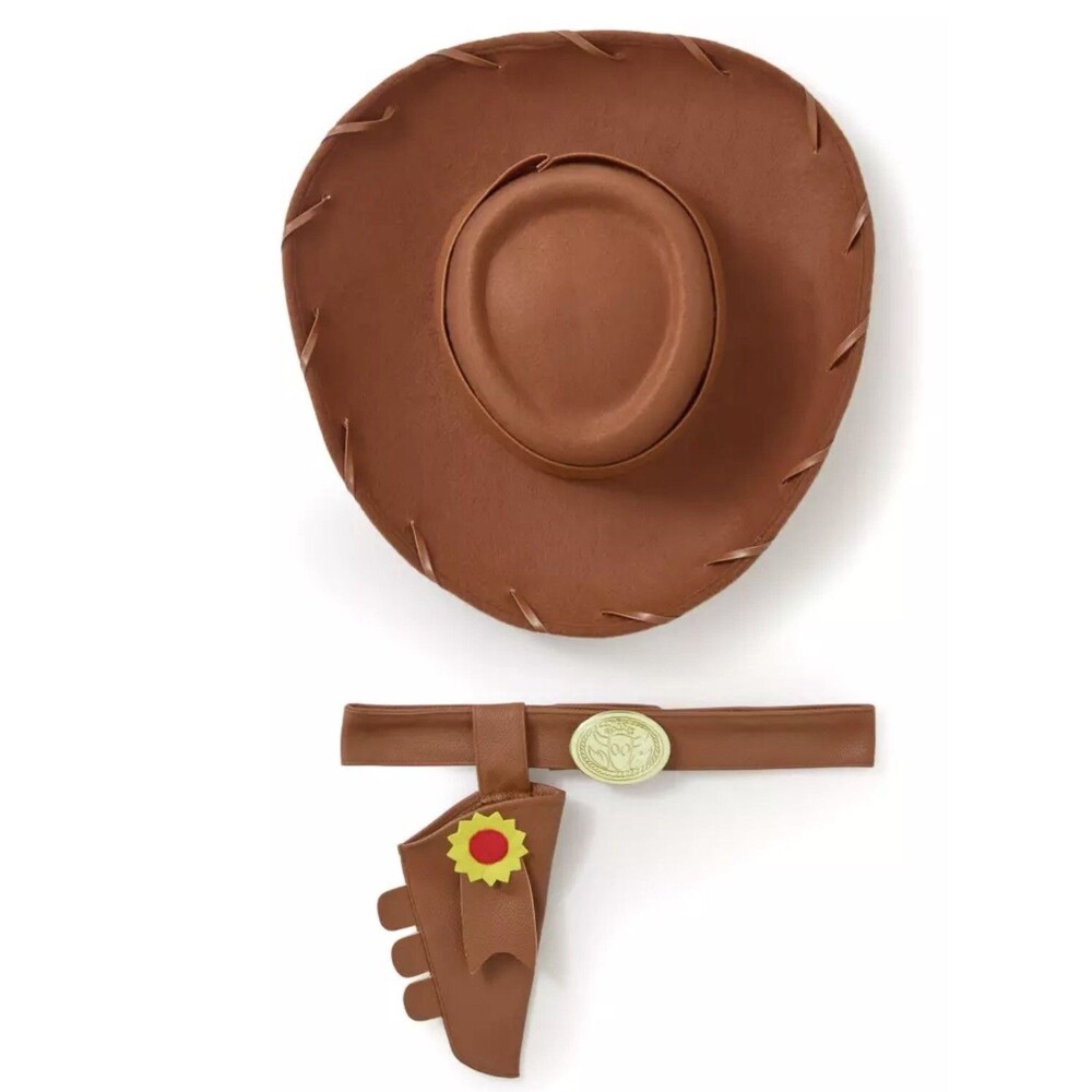 Disney Store Toy Story Sheriff Woody Costume Set KIDS hat holster and belt NEW